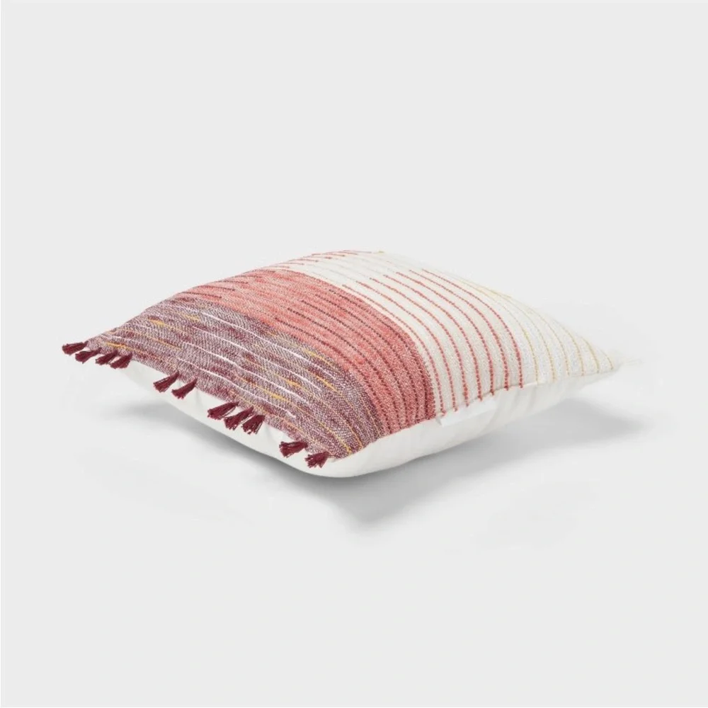 NEW Threshold Multicolor Striped Pillow